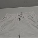 Ksmien Women's 5" Athletic Running Shorts Quick Dry Lightweight Workout Gym Shorts with Zipper Pockets UPF 50+ (XL, Bright Grey)