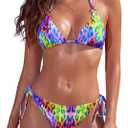 RELLECIGA Low Rise Bikini Set for Women Halter 2 Piece Swimsuits (L)