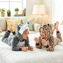 Nabobs Unisex Animal Onesie Costume, Flannel Halloween Cosplay Costume - Homewear Animal Outfit. 140 Size