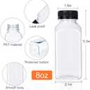 DANALLAN 30 Pack 8oz Empty Plastic Bottles with Leak-Proof Caps Food Grade Recyclable Bulk Beverage Containers Clear PET Bottles for Homemade Juice, Smoothie, Milk and Drinks