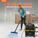 VEVOR Shop Vac Wet and Dry Vacuum Cleaner 4 Gallon 5 Peak HP - Powerful Suction with Blower Function & Attachments 3-in-1 Crevice Nozzle - Perfect for Car Carpet Debris Pet Hair Black/Yellow