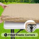 Smiry Rectangle Table Cloth, Waterproof Plastic Table Cover for 4FT Tables, 48" x 24"