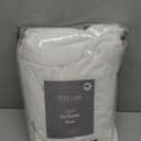 WEST LAKE White Pinch Pleat Curtain Panels 90 Inches Length, Farmhouse Sheer Airy Drapes for Living Room Bedroom ,Lightweight Linen Textured Window Treatment Set, Back Tab Hooks, 40" Wx90 Lx2