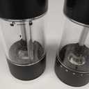 Electric Salt and Pepper Grinder Set - Rechargeable Automatic Salt and Pepper Shakers, Kitchen Appliances with External Adjustable Coarseness, Larger Hopper for Cooking, Home Gifts(2 Pack,Black/Black)