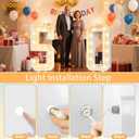Pooqla 4 FT Light Up Number 1 for 1st 16th 21st Birthday Decorations, Giant Marquee Numbers Pre-Cut Frame Lighted Number 4 Feet Tall for Balloons Anniversary Wedding Party Decorations, Number 1