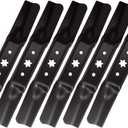 742-05052A 942-05052A Lawn Mower Blades 50 inch Deck for Troy Bilt MTD Cub Cadet XT1 LT50 ZT1 50 RZT 50 ZT2 50 High-Lift Blades for 942-05052 XT1 XT2 Enduro GT50 LX50 S506 Point Star6 Pack (Black)