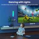 RGB Cylinder Floor Lamp, 1500Lumen Smart Floor Lamps, DIY Mode, Music Sync, Compatible with Alexa, Google, and Apple, for Living Room, Bedroom, Gaming, with Three Stickers