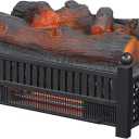 duraflame® Electric Log Set 1,000 Sq Ft Infrared Heater, Faux Logs Insert with LED Flames for Existing Fireplaces, Crackling Sounds, Remote Control Included