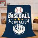 Funny Baseball Blanket Baseball Throw Blanket Sport Decor Soft Cozy Fleece Fuzzy Plush Flannel Blankets Gifts for Sport Lovers Girls Boys Kids Teens Adults 50"X40"