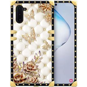 Compatible with Samsung Galaxy Note 10 Case,Luxury Soft TPU & Hard PC Back for Girls Women,Shockproof Protective Phone Cover for Galaxy Note 10,1 Diamond Butterfly (Note 10 (6.3 inch), Diamond Butterfly)
