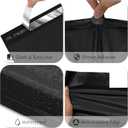 JinRuiKJ Poly Mailers with Handle 12x15.5 Inch 50 Pcs, Self Sealing Shipping Bags for Clothing, Easy to Carry Packaging Bags for Small Business - Pure Black
