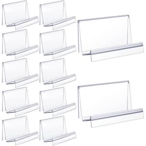 Qunclay 6 Pcs Purse Display Stand Clear Acrylic Wallet Display Stand Purse Holder Handbag Organizer for Bag Phone Cards Store