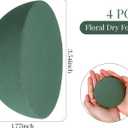 Floral Dry Foam Half Ball 4 Pack Green Floral Foam Round Foam Block Dry Foam Balls Craft Supplies Large Flower Foam Craft Foam for Artificial Plant Floral Arrangement (3.54 x 1.77 Inch)