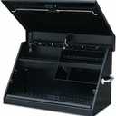 Montezuma  ME300B  30-Inch Portable TRIANGLE Toolbox  Multi-Tier Design  16-Gauge Construction  SAE and Metric Tool Chest  Weather-Resistant Toolbox  Lock and Latching System, Black, 30" Wide x 15" Deep