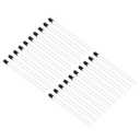 PATIKIL NTC Thermistors Resistors, 20Pcs 10K Ohm MF52-103 5% Accuracy High Sensitivity Current Limiter Temperature Sensor for Measuring Temperature Black