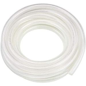 1/2" ID x 3/4" OD - 10 Ft High Pressure Braided Clear PVC Vinyl Tubing Flexible Vinyl Tube, Heavy Duty Reinforced Vinyl Hose Tubing, BPA Free and Non Toxic