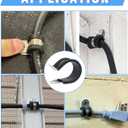 36PCS 3/8" Double Cable Clamps with updated Riveted Reinforce, 304 Stainless Steel Rubber Cushioned Insulated Loop Pipe Wire Clamps