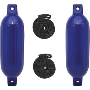 Extreme Max 3006.7453 BoatTector Inflatable Fender Value 2-Pack - 6.5" x 22", Cobalt Blue