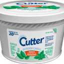 Cutter Candle, Outdoor Soy Wax Candle Made with Real Citronella Oil and Cornmint Oil Reduces The Presence of Mosquitoes with A Light, Fragrant Citronella and Mint Scent, 11 Ounces
