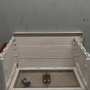 JONZEN 48Qt Stackable Storage Bins with Lid, 12GAL Collapsible Storage Bins with Wheels, Closet Organizer and Storage Drawer, Plastic Clothes Storage Cabinet Containers for Home, 1Pack Cream White