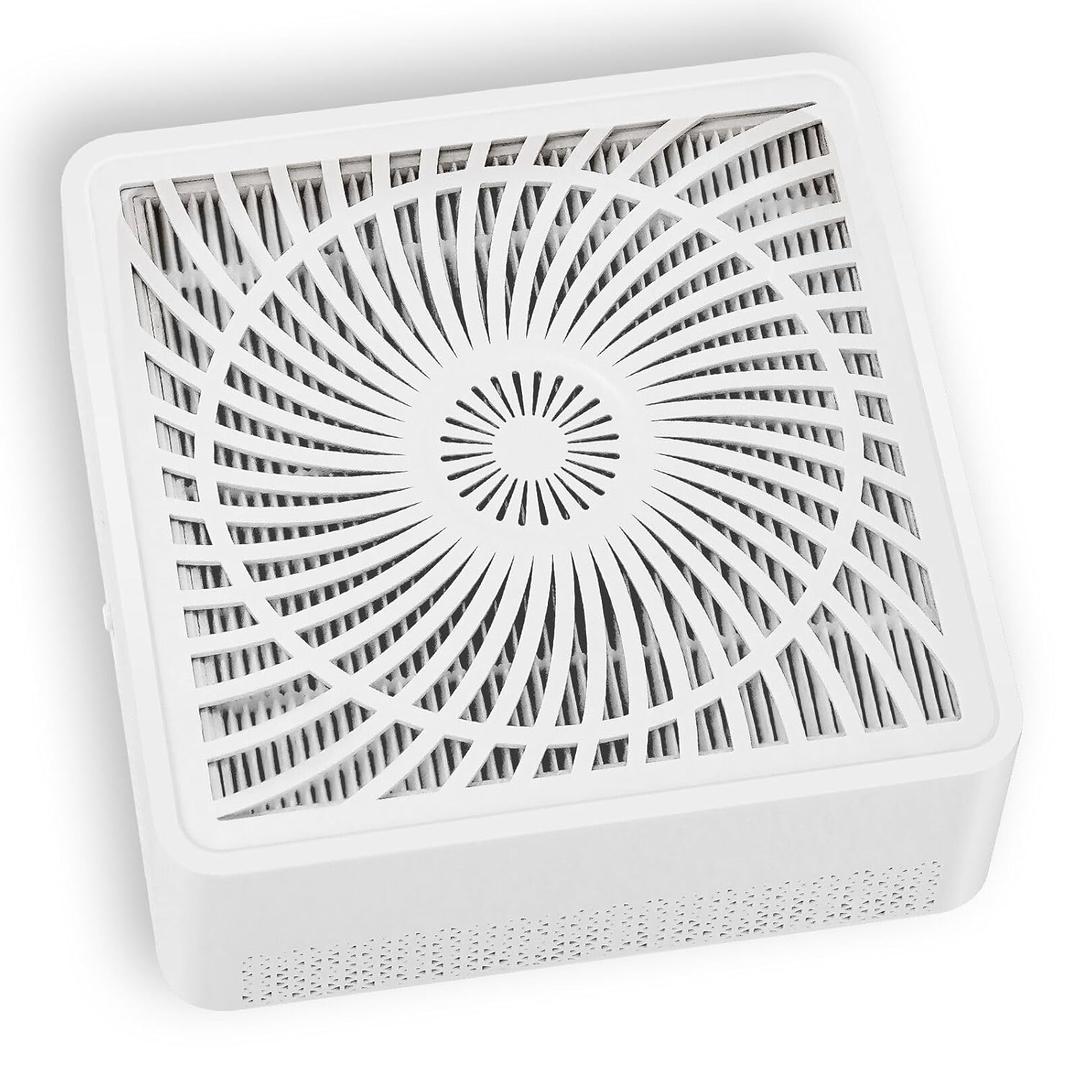 NDC5 Nail Dust Collector with 2 Filter, Professional Rechargeable Nail Dust Extractor Fan Vacuum Cleaner for Acrylic Dip Powder Removal, 