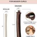 Grande Heatless Curls Overnight Rods No Heat Hair Curlers to Sleep Jumbo Foam Large Hair Rollers for Long Short Hair Heatless Curling Rod Set with Satin Wrap for Sleeping Brown