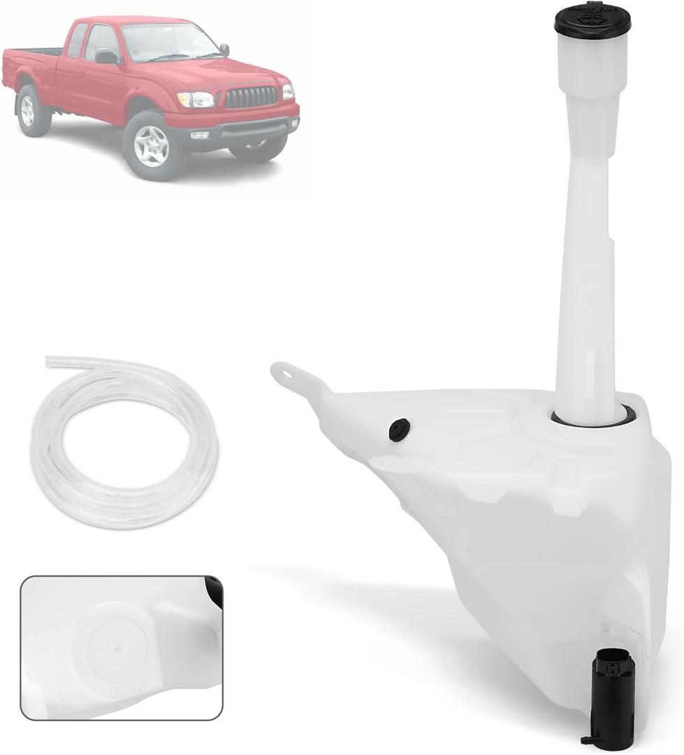 8531504050 Windshield Washer Reservoir with Cap Without Sensor Hole in Bottom Compatible with Toyota Tacoma 1998-2004, Washer Tank Replaces# TO1288181 TO1288182 85315-04050