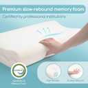 Ergonomic Memory Foam Neck Pillow Bed Pillow,Cooling Fabric,Adjustable Sandwich Pillow for Neck Pain Relief (Queen Size (2 Pack))