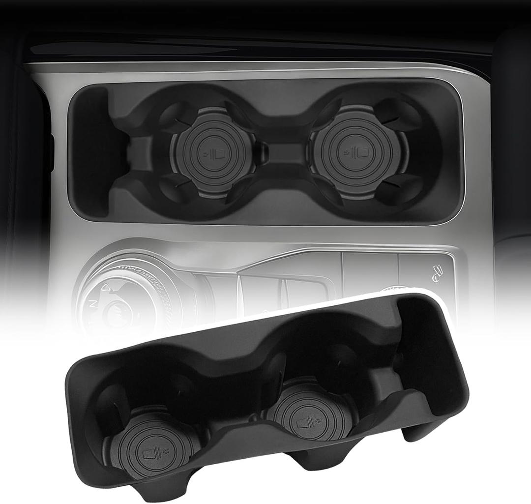 Cup Holder Inserts for Ford Explorer 2020-2024 Accessories, Anti-Slip Silicone Rubber Armrest Drink Center Console Cup Holder Organizer for Ford Explorer Accessories