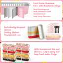 selizo 60 Pack 6.8oz Mini Loaf Baking Cake Pans with Lids, Rectangle Disposable Aluminum Foil Loaf Baking Pans, Small Baking Cake Tins Cup Cake Containers for Individual Cakes (Multi-colored)