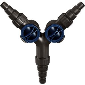 Aquascape 2-Way Flow Control Y Valve with Multi-Hose Adapter Fittings for Lawn and Garden 88005