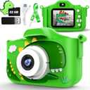 Kids Camera for Boys Dinosaur Toys Age 3-8 with 48MP 1080P HD Video Camera Kids Digital Camera Toys for Kids Toddler Christmas Birthday Gifts with Dinosaur Protective Cover (Green)