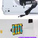 Sewing Machine for Beginners,Portable Sewing Machine with 12 Built-in Stitches,2 Speed(High-Low Speeds),2 Power Supply Method,20 Pcs Fabric and 32 Pcs Sewing Threads Kit,- (White and Purple)