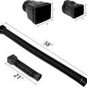 3 Pack Rain Gutter Downspout Extensions Flexible,Downspout Diverter Extendable From 21" To 58". Downspout Extender Is Suitable For Most Drain Pipe (Black)