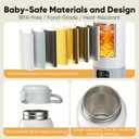 Portable Bottle Warmer for Travel, Fast Heating Milk Warmer On The Go, 17 OZ Water Warmer for Breast Milk, Formula, Water, Temp Control 98F -131F, Baby Essentials for Outdoor Airplane Car Journey