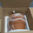 Yishang 7 Inch Terracotta Shallow Planters with Saucer/Tray,Ceramic Flower Clay Plant Pots with Drainage Hole,Unglazed Cactus/succlent Plant Containers Indoor Garden Bonsai Pots