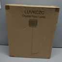 Luvkczc Crystal Floor Lamp Yellow, 64" Tall Elegant Standing Lamp with On-Off Foot Switch, Double-Layer Lampshade, Standing Lamps for Living Room, Bedroom, Office, 8W Bulb Included