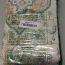 MINIDEAR 2x3 Area Rugs for Entryway Kitchen, Washable Rug Small Rugs for Bedroom Non Slip Vintage Rug with Floral Print Carpet Mat for Home, Khaki