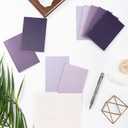 Eaasty 50 Pcs Mini Notebooks Bulk Small Pocket Notepads Journals Lined Paper Gradual Cover Paper for Coworkers Nurse Teacher Employee Office Social Worker (Purple)