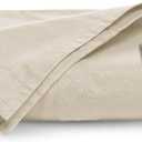 Tribeca Living King Cotton Flannel Flat Sheet Only 170-GSM - Oversized 112 x 106 Inch Dimensions for Generous Bed Coverage - Soft Breathable Bedding in Ivory