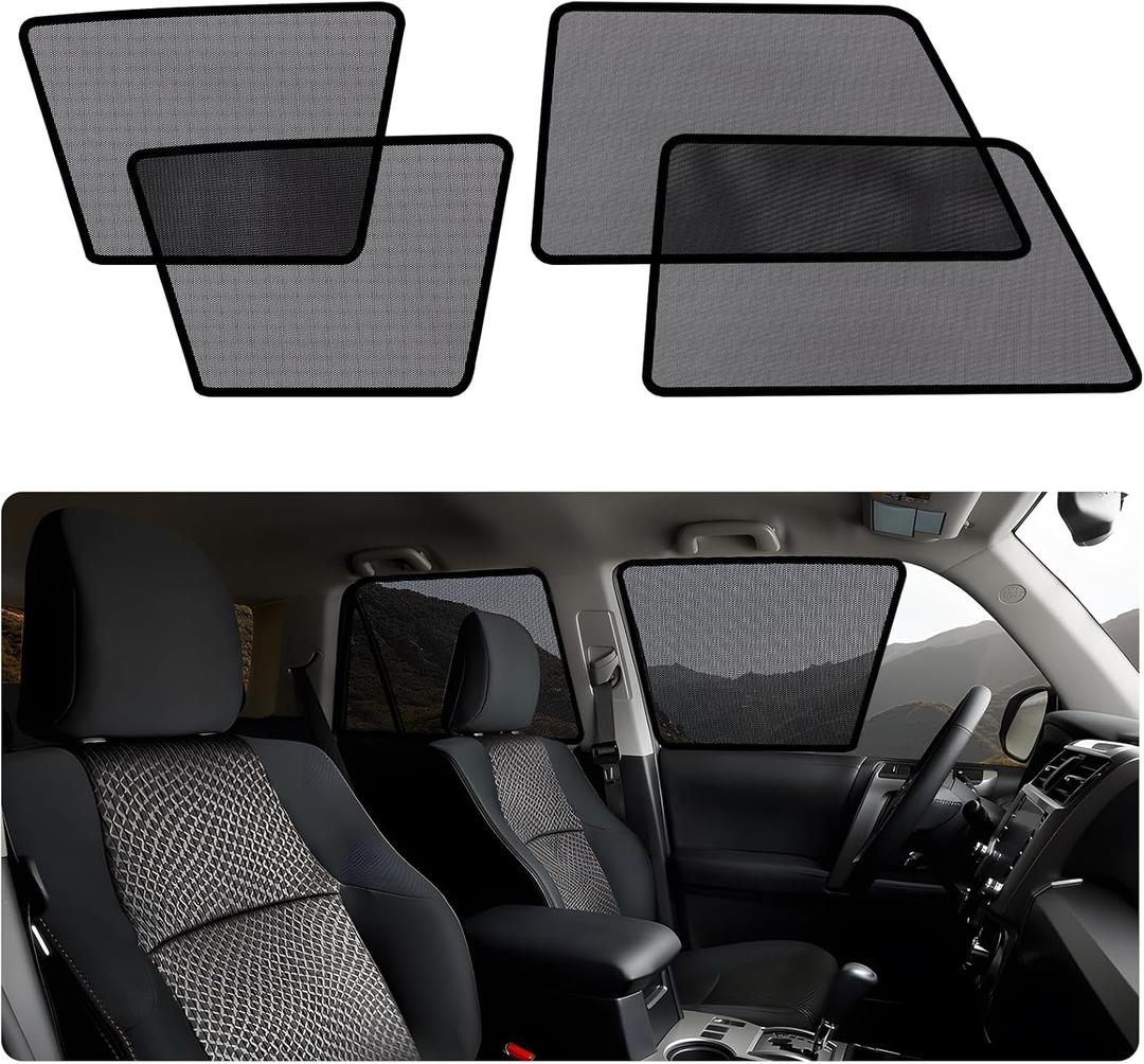 2011-2023 4Runner Window Shades -Car Window Shade for Baby and Driver, Breathable Mesh Car Privacy Curtains for Side Windows, UV Protection and Heat Insulation for Road Trips, Napping