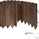 Wood Garden Edging Wood Landscape Edging Garden Fence Border Flexible Decorative Border Tree Fence for Yard Flower Bed Lawns Pathway - 9'' H x 3.96 Ft L (1 Pack)