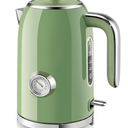 SUSTEAS Electric Kettle - 57oz Hot Tea Kettle Water Boiler with Thermometer, 1500W Fast Heating Stainless Steel Tea Pot, Cordless with LED Indicator, Auto Shut-Off & Boil Dry Protection, Green 