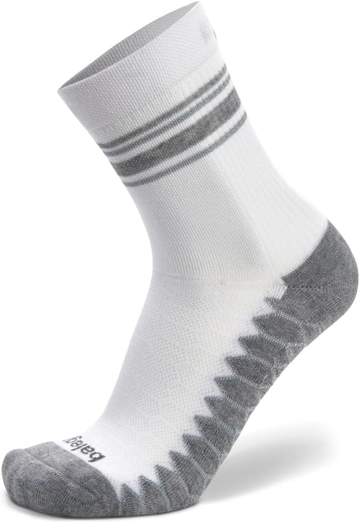 Balega Unisex Silver Mini Crew (Medium, White)