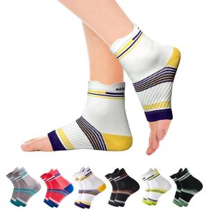4 Pairs Light Compression Socks for Men Women Kids, Open Toe Compression Socks, 8-15 mmHg Soothe Socks (XL, BlackGreen GreyBlue)