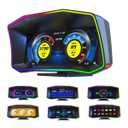 SinoTrack OBD2 Gauge Display Car HUD Head-Up Display OBD+GPS Smart Gauge 6.2 inch Large Screen Real-Time Data Clear Error Code P4 OBD2 Gauge Speedometer Compatible with Most Vehicle Except Trucks