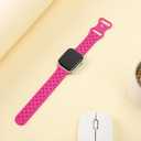 Silicone Braided Weave Bands Compatible with Apple Watch 38mm 40mm 41mm 42mm 44mm 46mm 45mm 49mm, Replacement Sport Breathable Strap for iWatch Series 10/9/8/7/6/5/4/3/2/1 Ultra SE Women Men, Hot Pink