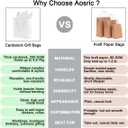 Aosric White Gift Bags with Tissue Paper, Ribbon & Greeting Card, 2 Pack Medium Size 10x4.5x11 In Reusable Gift Bag for Wedding, Baby Shower, Birthday Party Favor, Return Gifts