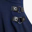 ROSE GAL Womens Plus Size Tunic Tops Fall Casual Long Sleeve T-Shirt Goth Shirt V Neck Loose Blouses Swing Tunic (Blue, L)