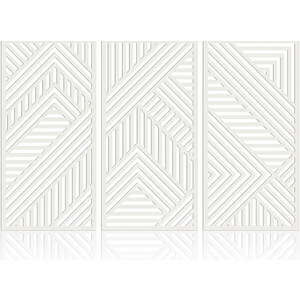 BINCUE Geometry Boho Wood Wall Art 3 Panel with 3D Hollow Craft Art for Kitchen Bathroom Living Room Office Decor Lightweight Hanging Wall Art Decor